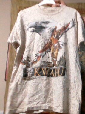 VTG 90s KWAHU Native American Tshirt Large
